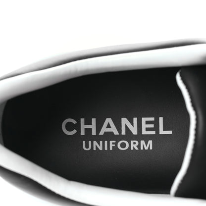 Chanel Calfskin CC Womens Sneakers 40 Black 7 of 8