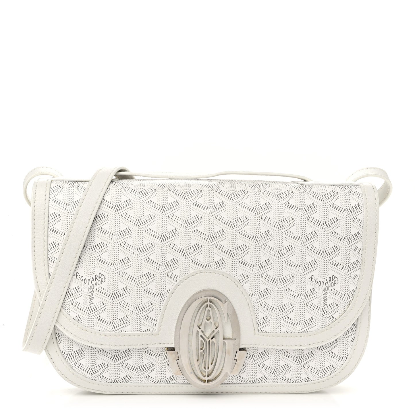 Goyardine 233 PM Shoulder Bag White