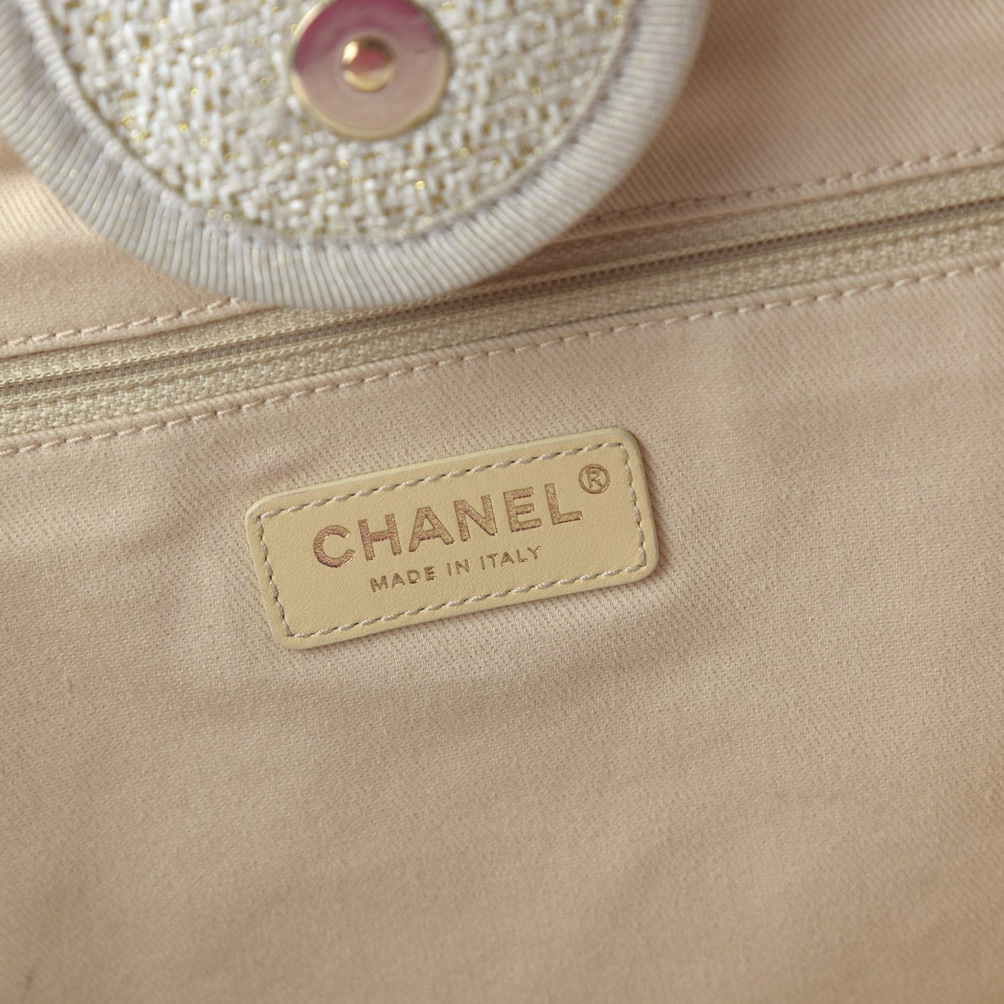 Canvas Large Deauville Tote Ivory
