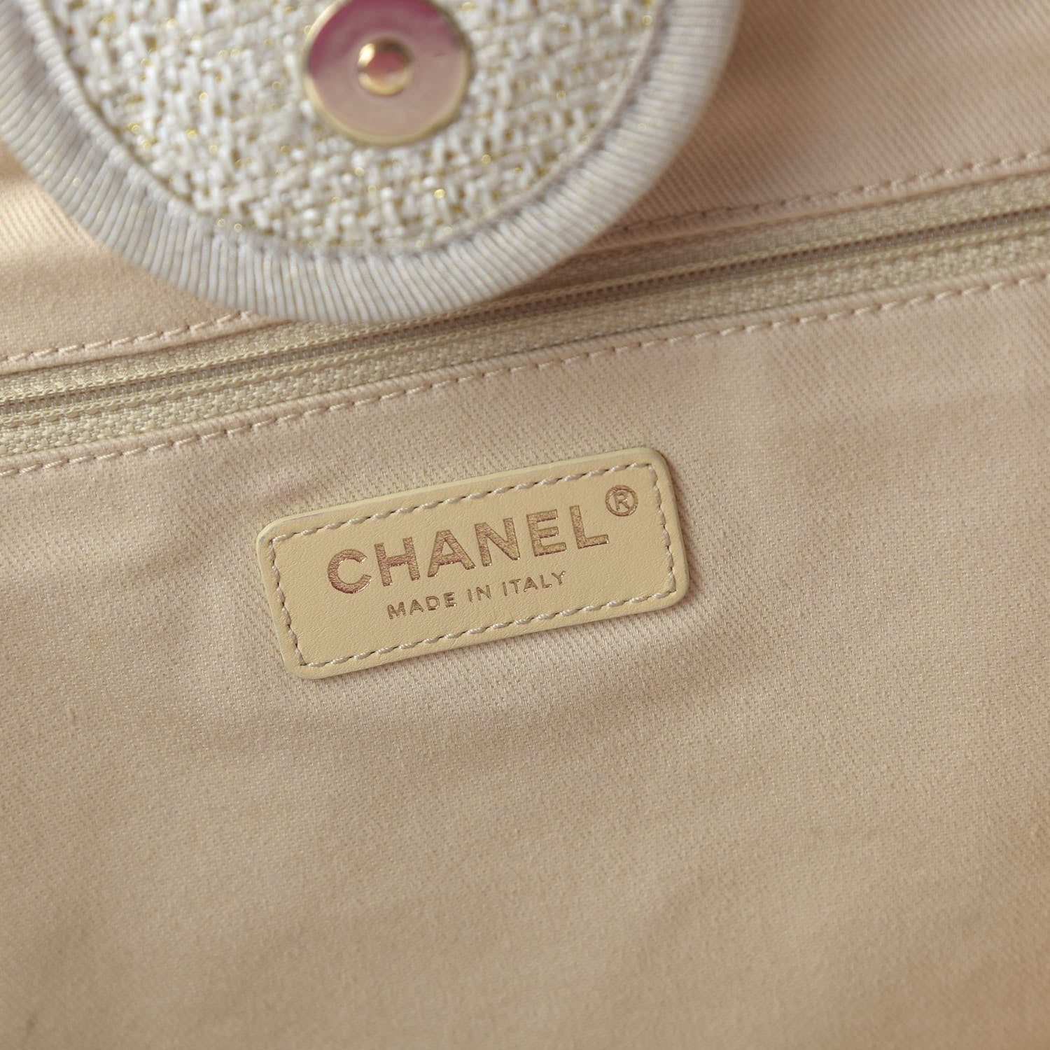 Chanel Canvas Large Deauville Tote Ivory 8 of 13