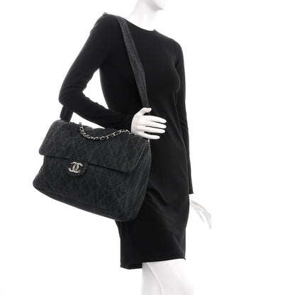 Chanel Denim Quilted Stretch Spirit Messenger Bag 3 of 11