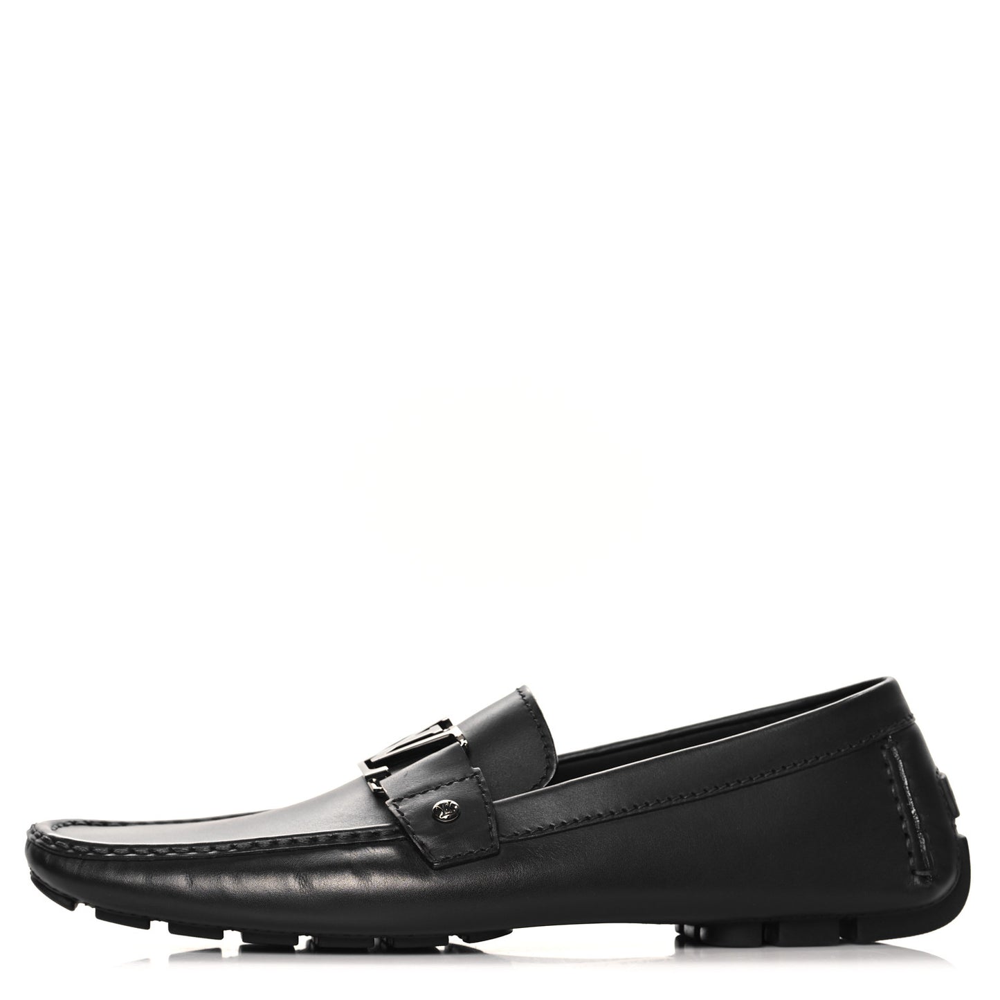Calfskin Mens Monte Carlo Car Shoe Moccasin Loafers 10.5 Black