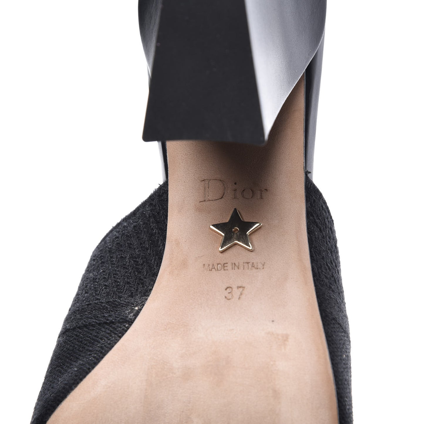 Cotton Embroidered Dway 85mm Slide Sandals 37 Black