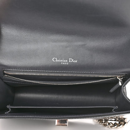 Christian Dior Metallic Patent Micro-Cannage Medium Diorama Flap Bag Graphite 5 of 10