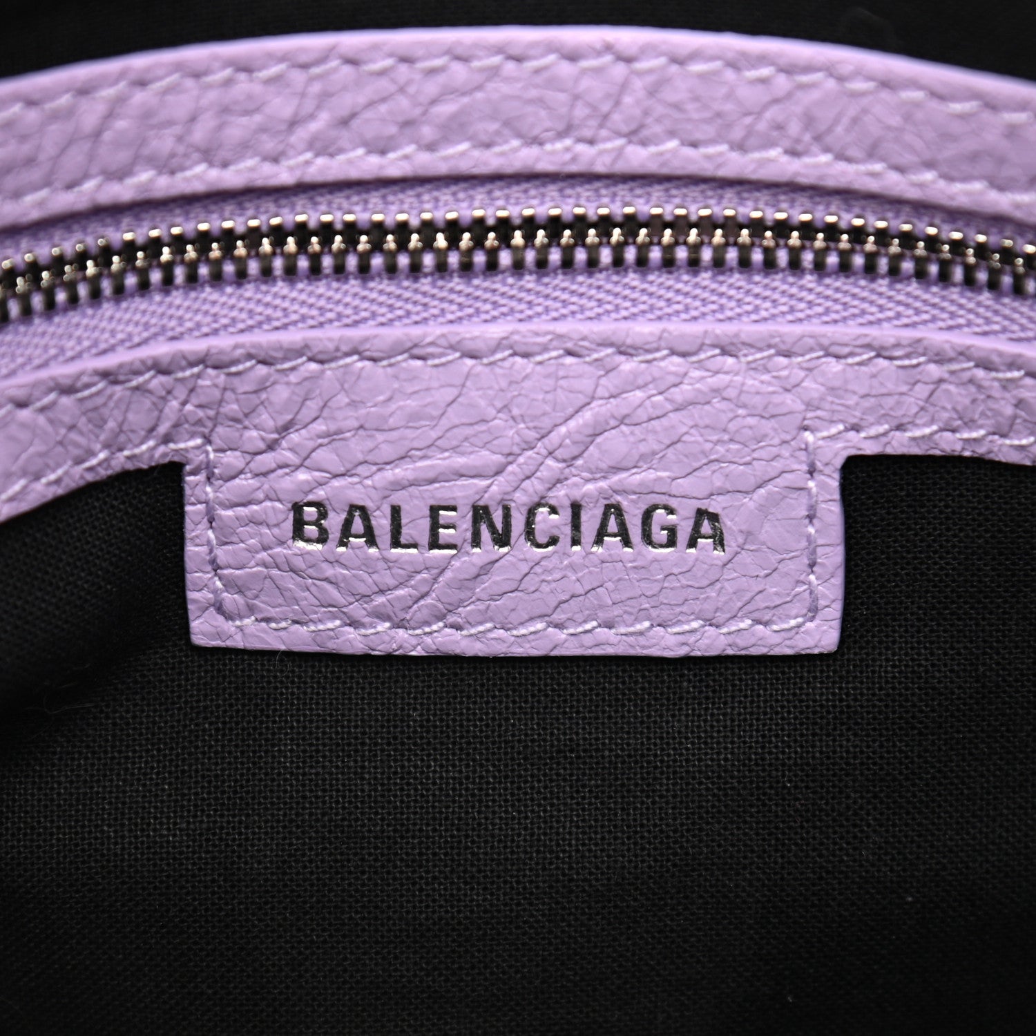 Balenciaga Agneau Arena Le Cagole Bucket Bag XS Lilac 6 of 10