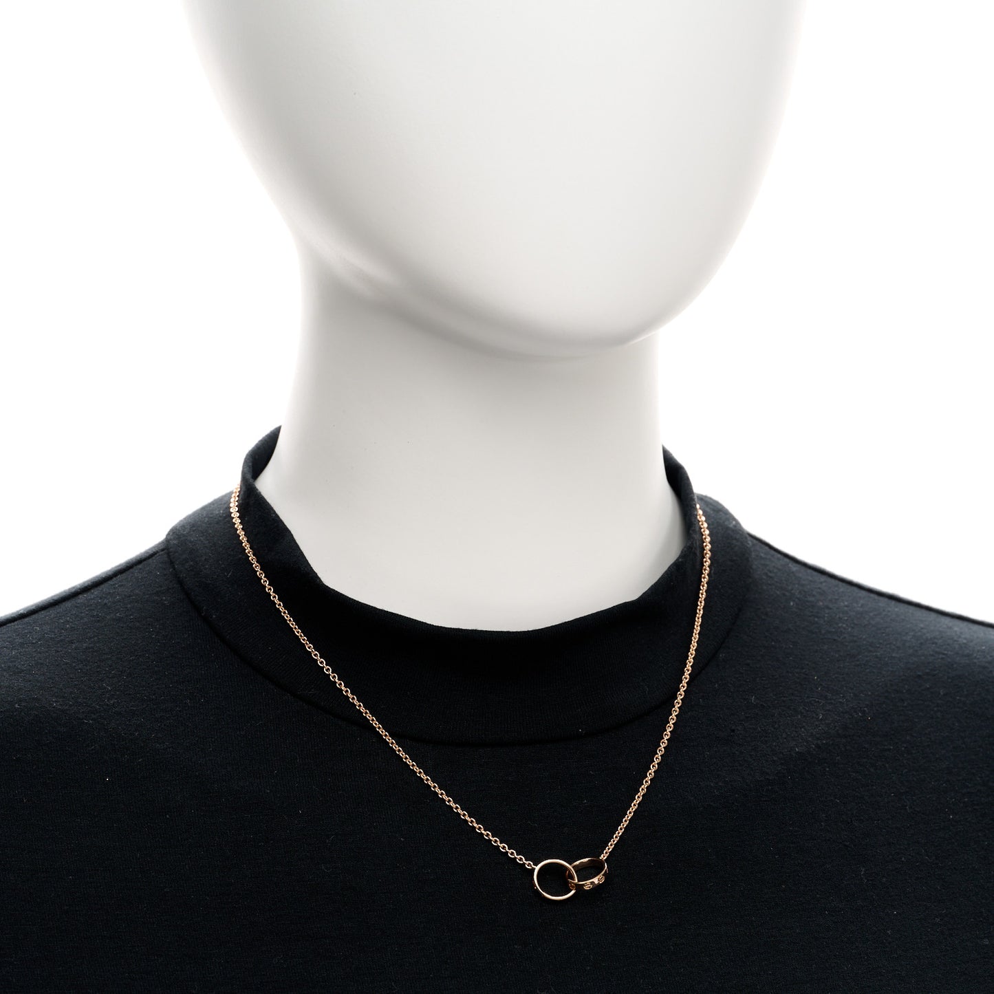 18K Pink Gold Interlocking LOVE Necklace