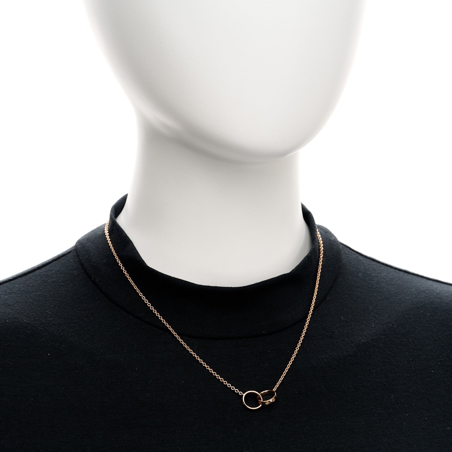 Cartier 18K Pink Gold Interlocking LOVE Necklace 2 of 5