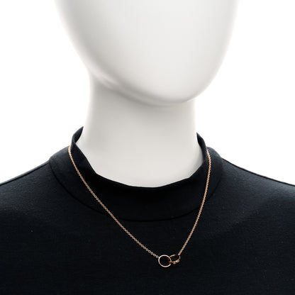 Cartier 18K Pink Gold Interlocking LOVE Necklace 2 of 5