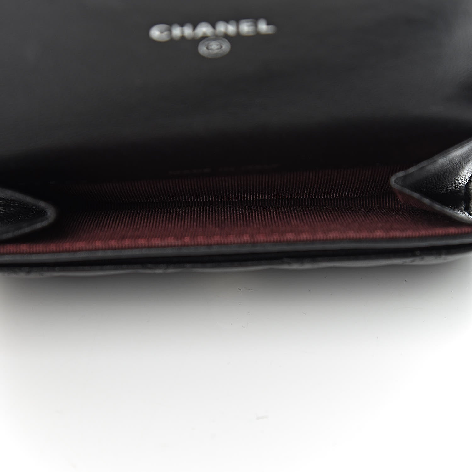 Chanel Lambskin Quilted Flap Card Holder Black 5 of 9