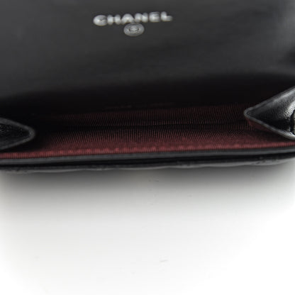 Chanel Lambskin Quilted Flap Card Holder Black 5 of 9