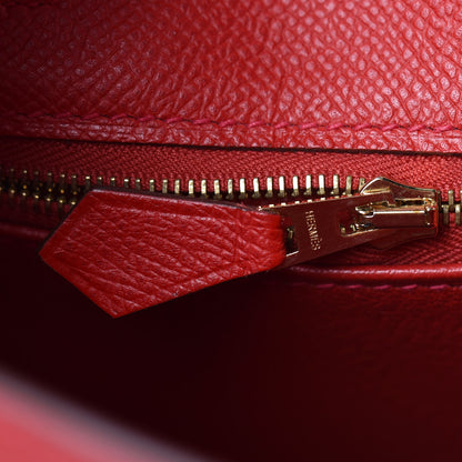 Hermes Epsom Kelly Sellier 32 Rouge Casaque 19 of 37