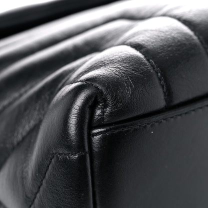 Saint Laurent Calfskin Y Quilted Monogram Small Loulou Backpack Black 9 of 20