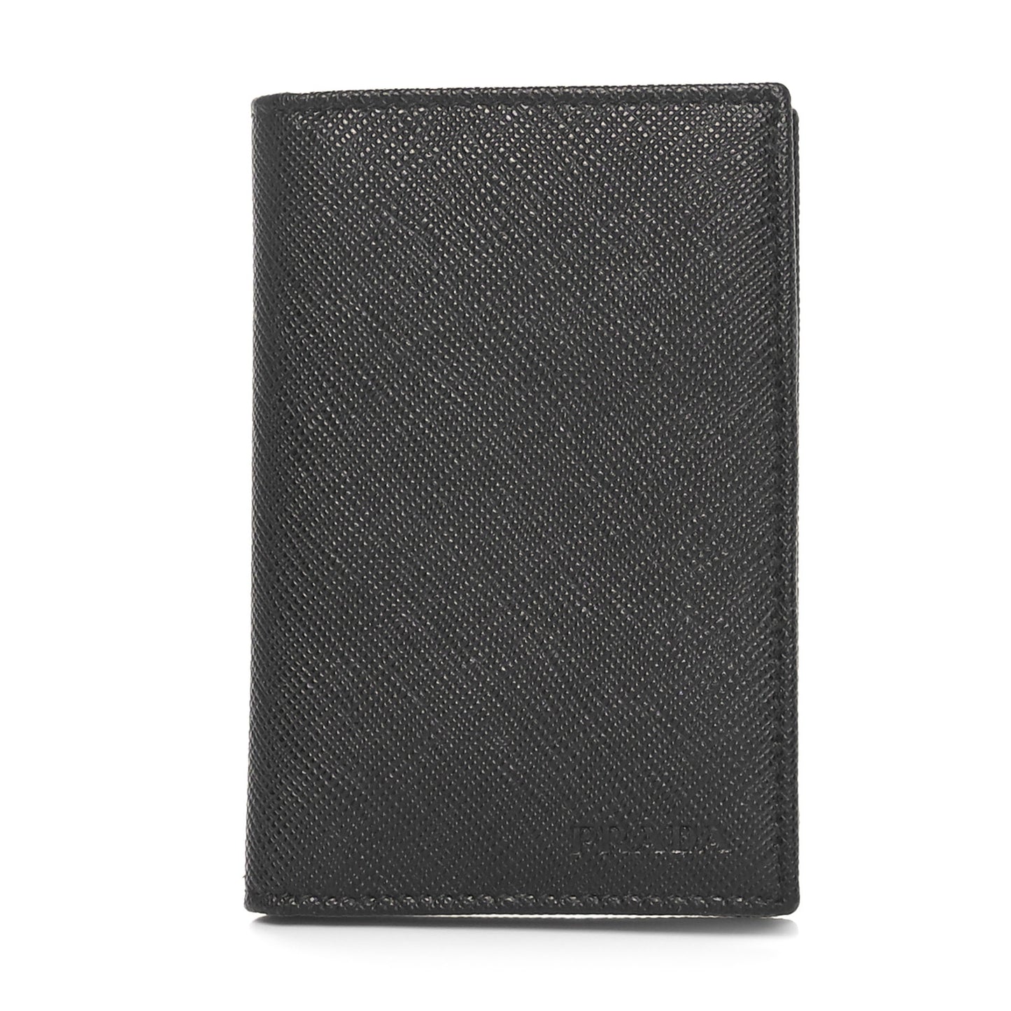Saffiano Flap Card Holder Black