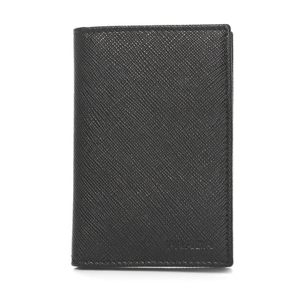 Prada Saffiano Flap Card Holder Black 1 of 7