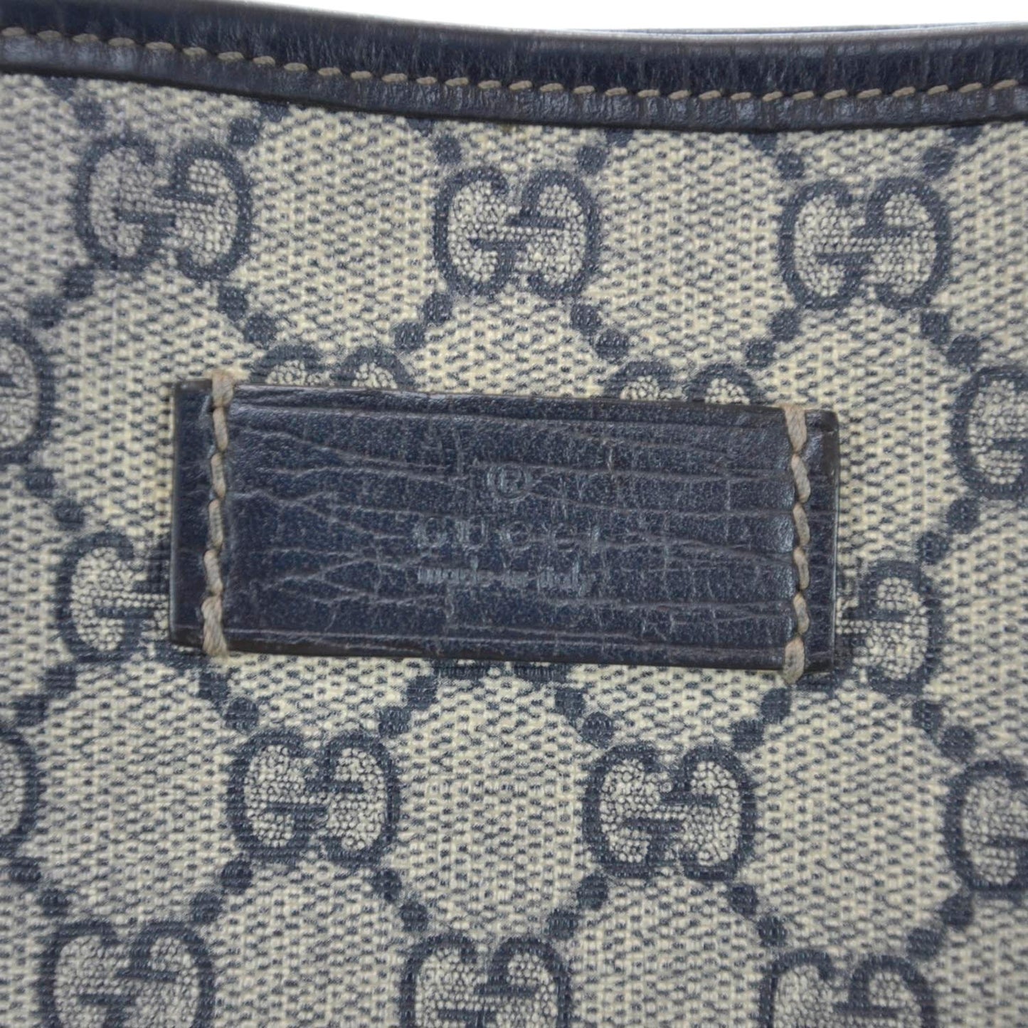 Coated Canvas Monogram Tote Navy