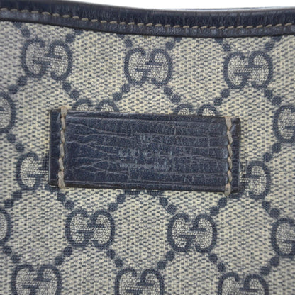 Gucci Coated Canvas Monogram Tote Navy 9 of 12