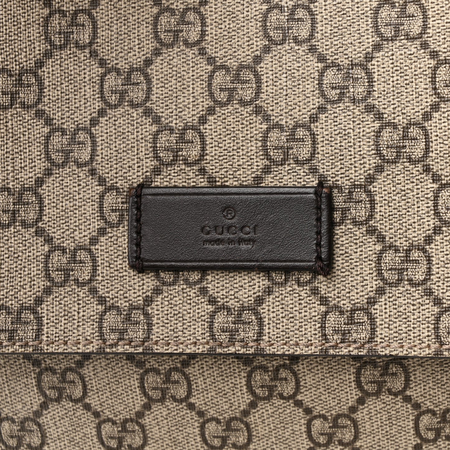 GG Plus Monogram Messenger Diaper Bag Dark Brown