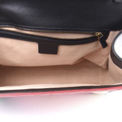 Gucci Calfskin Bamboo Trapuntata Queen Margaret Top Handle Bag Blue Agata Hibiscus Red Mystic White Sugar Pink 5 of 13