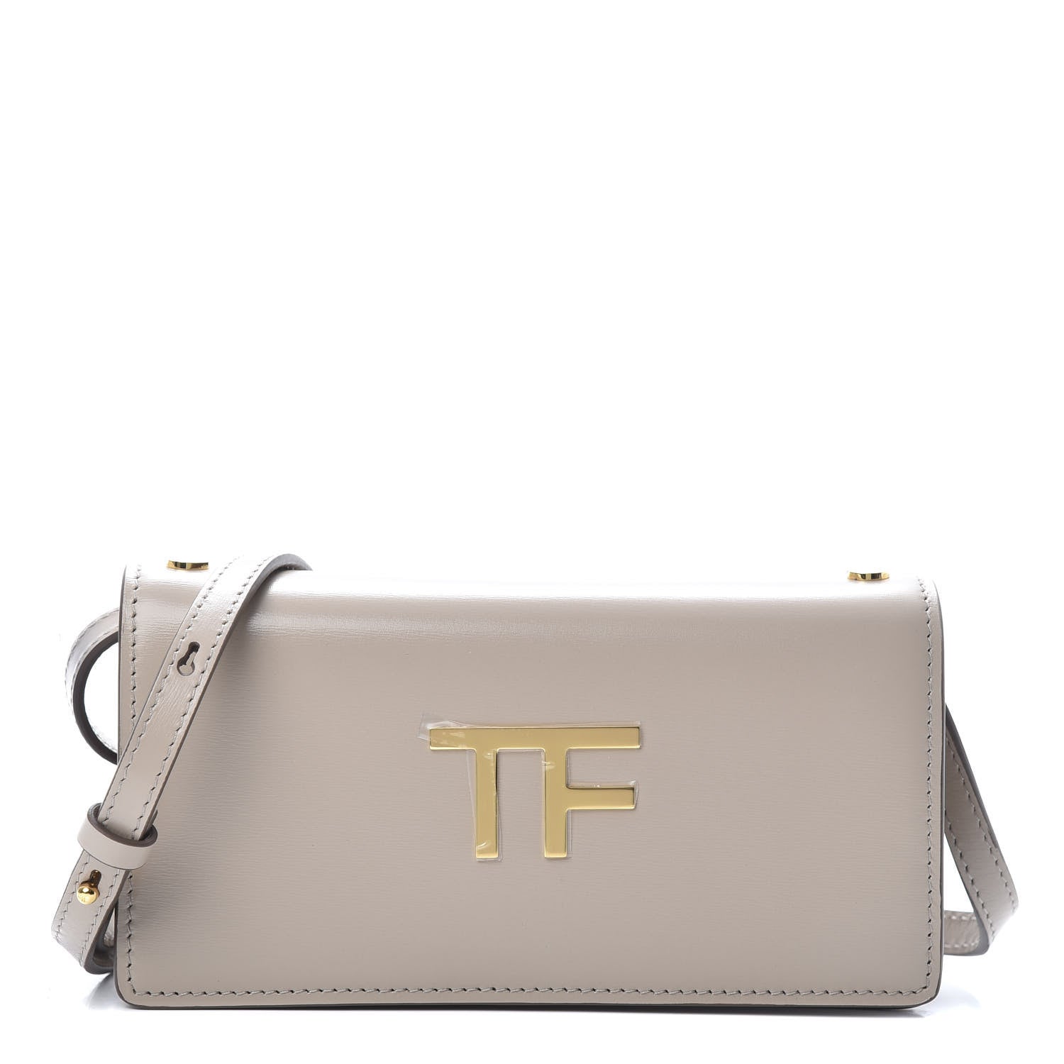 Tom Ford Calfskin Icon Crossbody Bag Silk Taupe 1 of 10