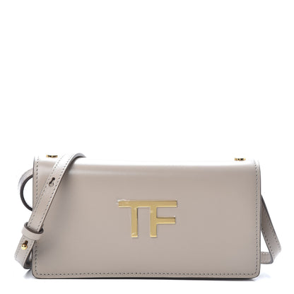 Tom Ford Calfskin Icon Crossbody Bag Silk Taupe 1 of 10