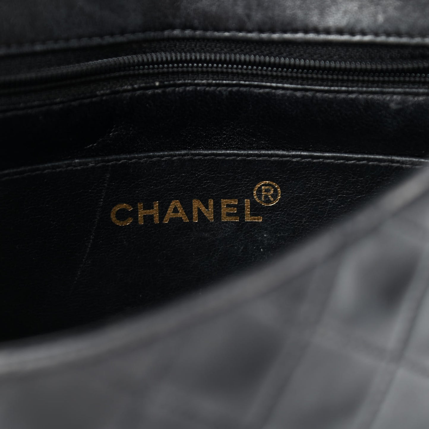 Lambskin Quilted Mini Square Flap Black