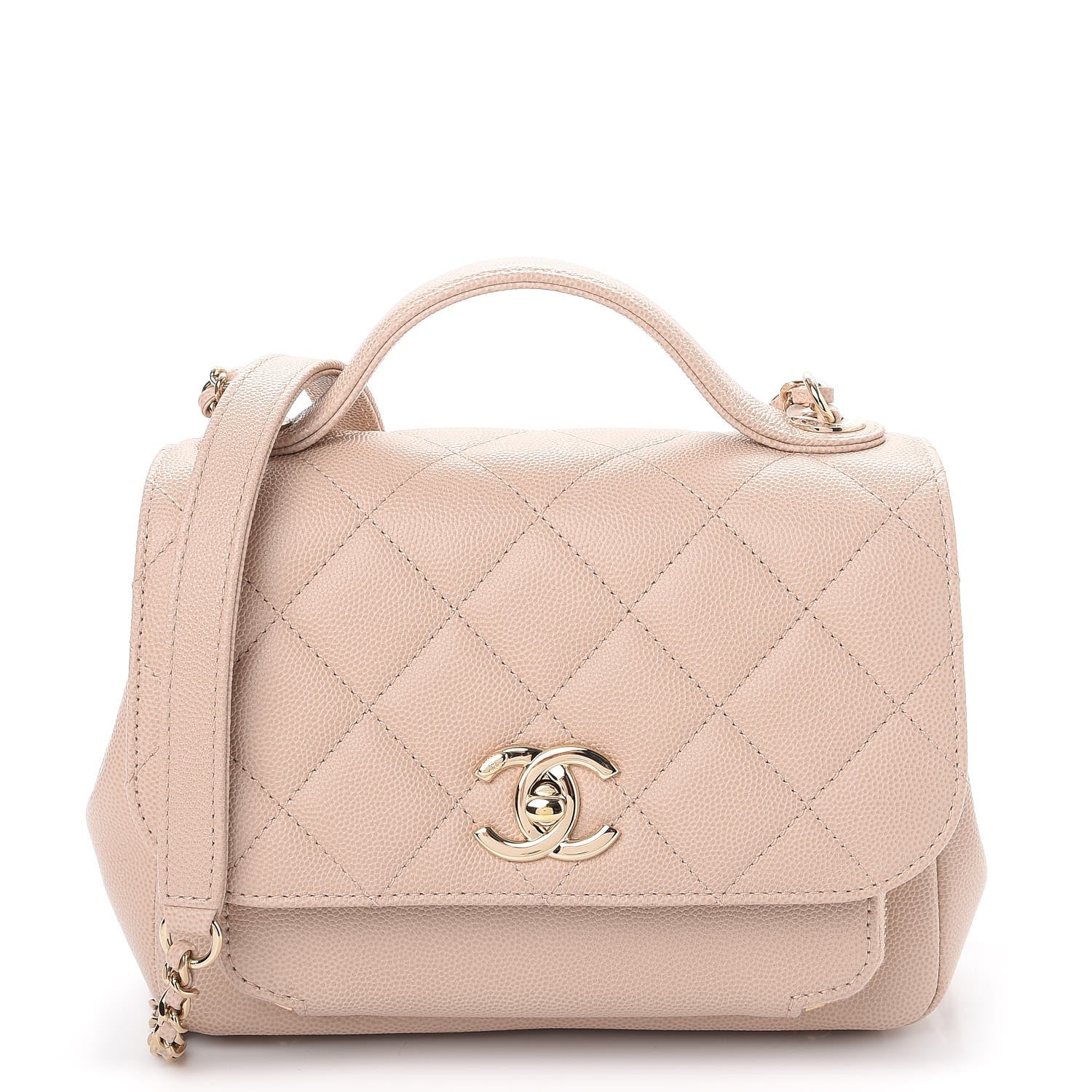 Chanel Caviar Quilted Small Business Affinity Flap Beige 1 of 10