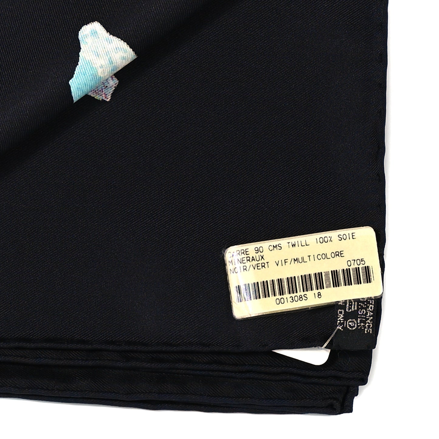Silk Mineraux Scarf 90 Black Vert Vif Multicolor