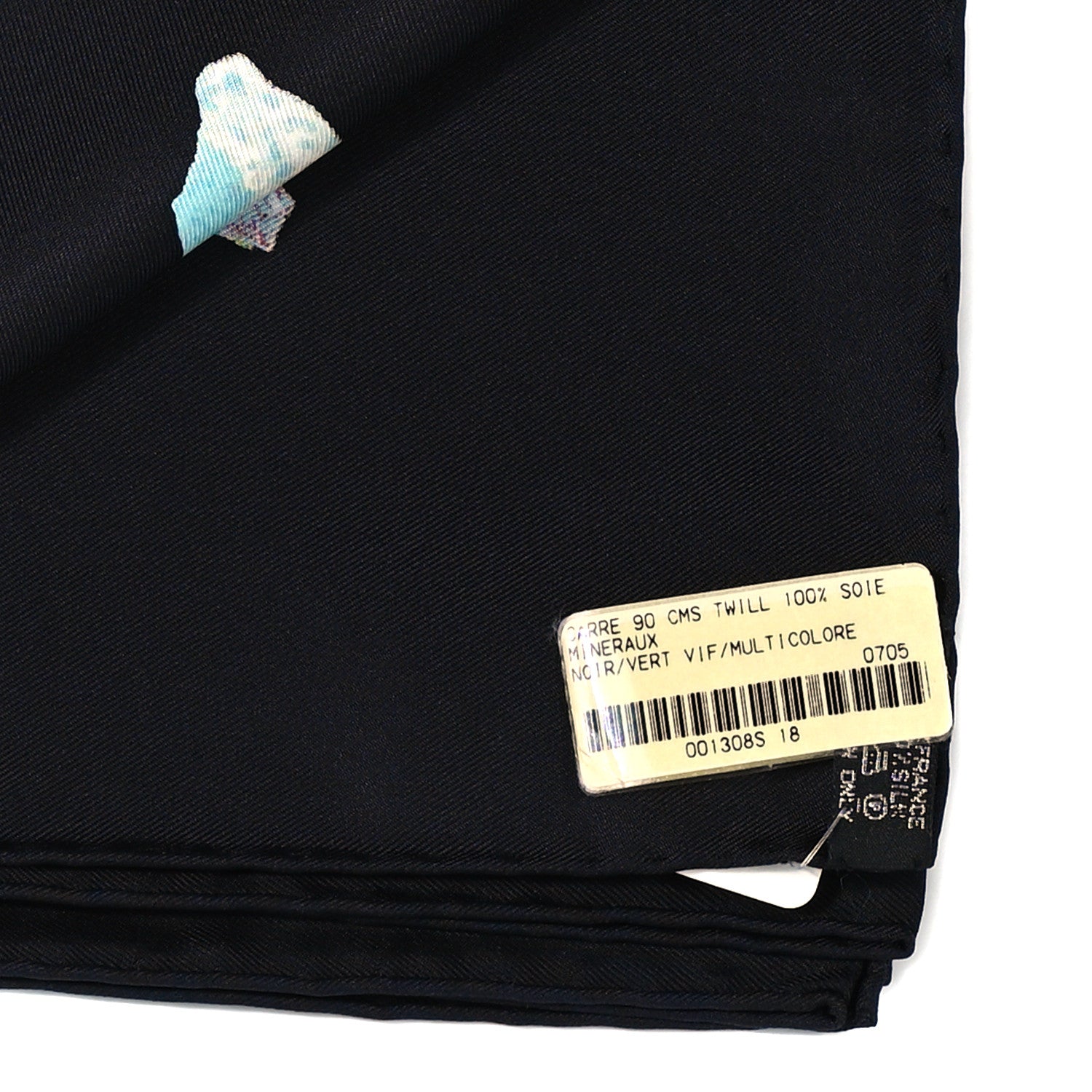 Hermes Silk Mineraux Scarf 90 Black Vert Vif Multicolor 3 of 5