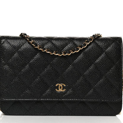 Chanel Caviar Quilted Wallet On Chain WOC Black 7 of 12