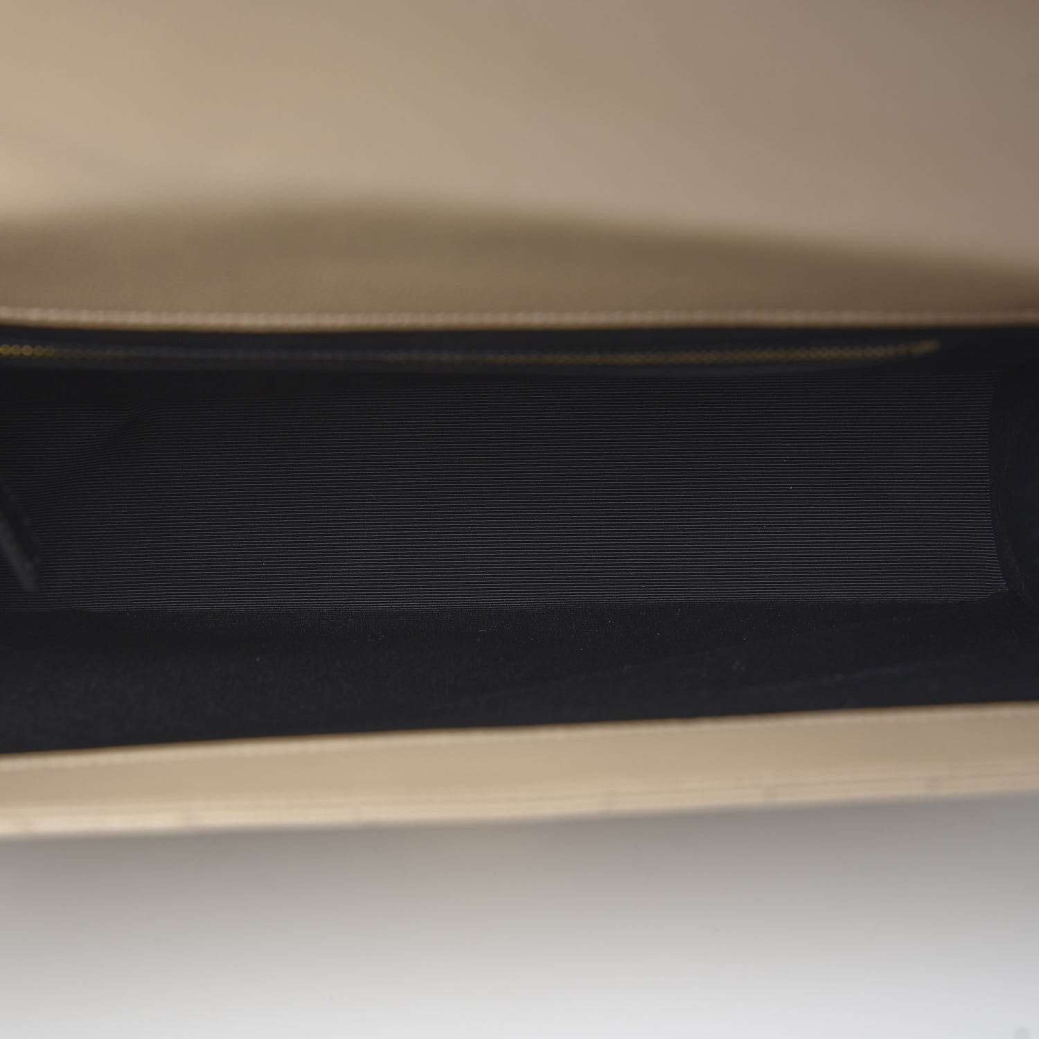 Saint Laurent Grain De Poudre Matelasse Chevron Large Monogram Satchel Dark Beige 5 of 10