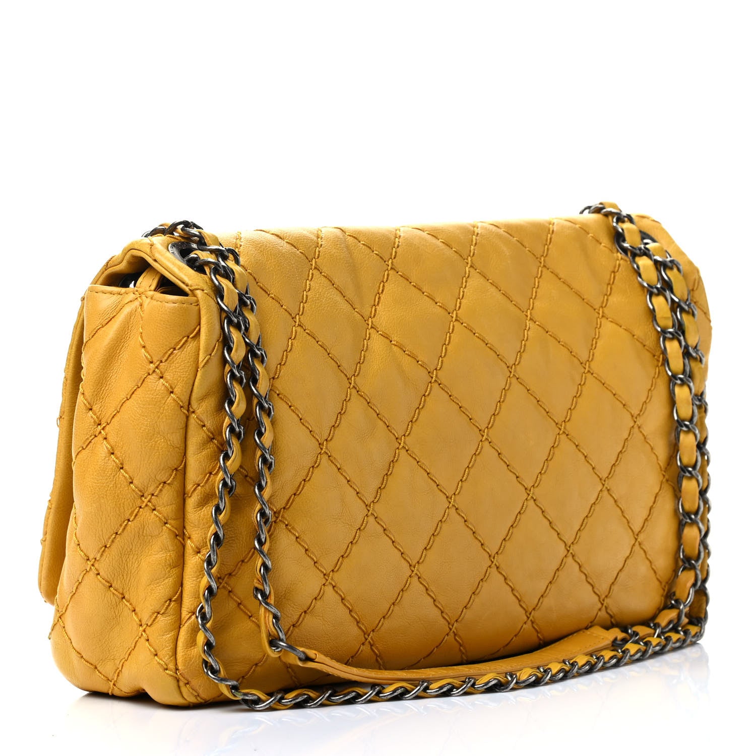 Chanel Calfskin Ultimate Stitch Flap Yellow 2 of 4