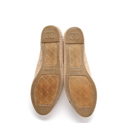 Chanel Lambskin CC Espadrilles 40 Beige Black 7 of 14