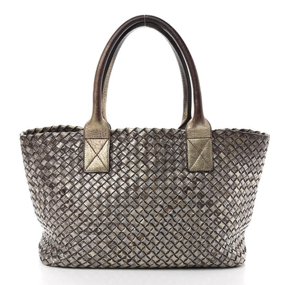 Bottega Veneta Intrecciato Mini Cabat Platino Ossidato 3 of 12