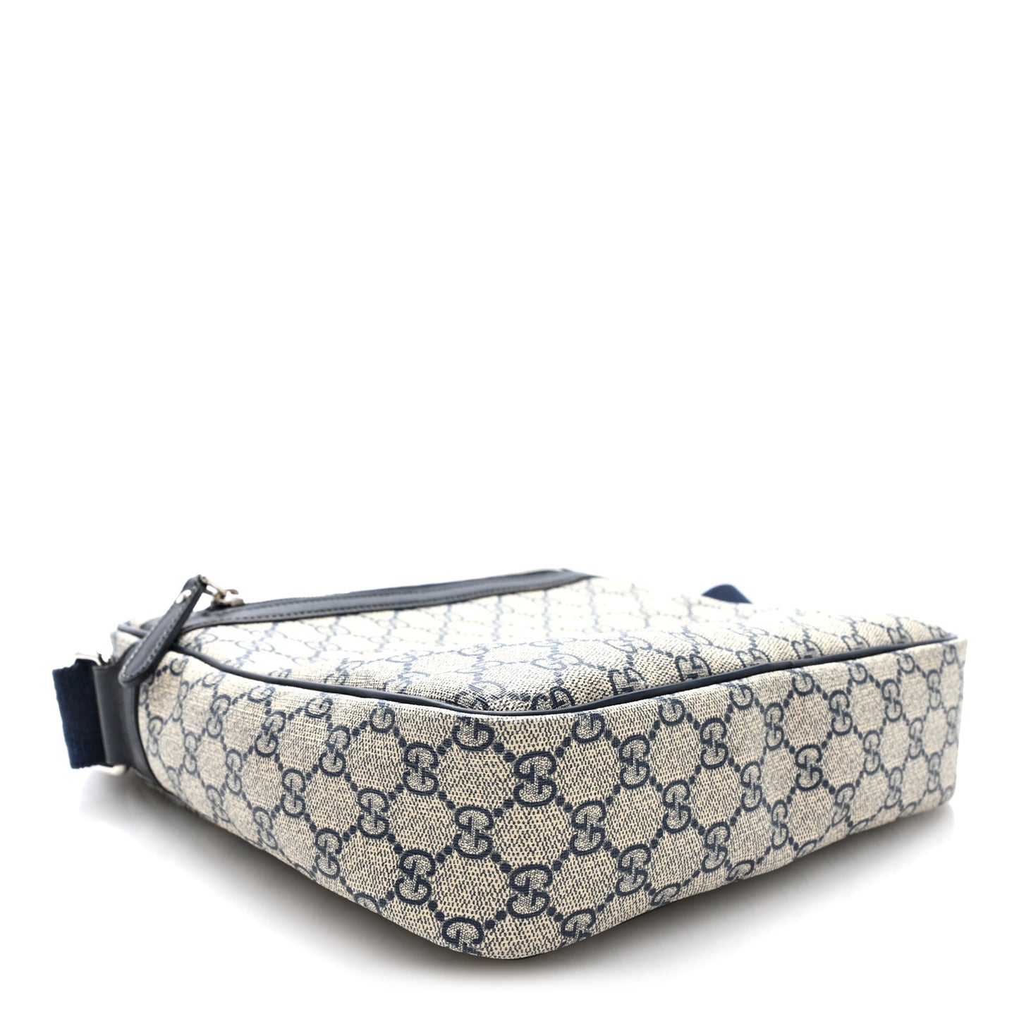 GG Plus Monogram Selleria Calfskin Medium Messenger Bag Beige Blue
