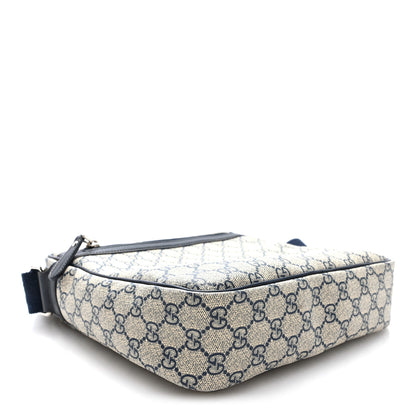 Gucci GG Plus Monogram Selleria Calfskin Medium Messenger Bag Beige Blue 3 of 9
