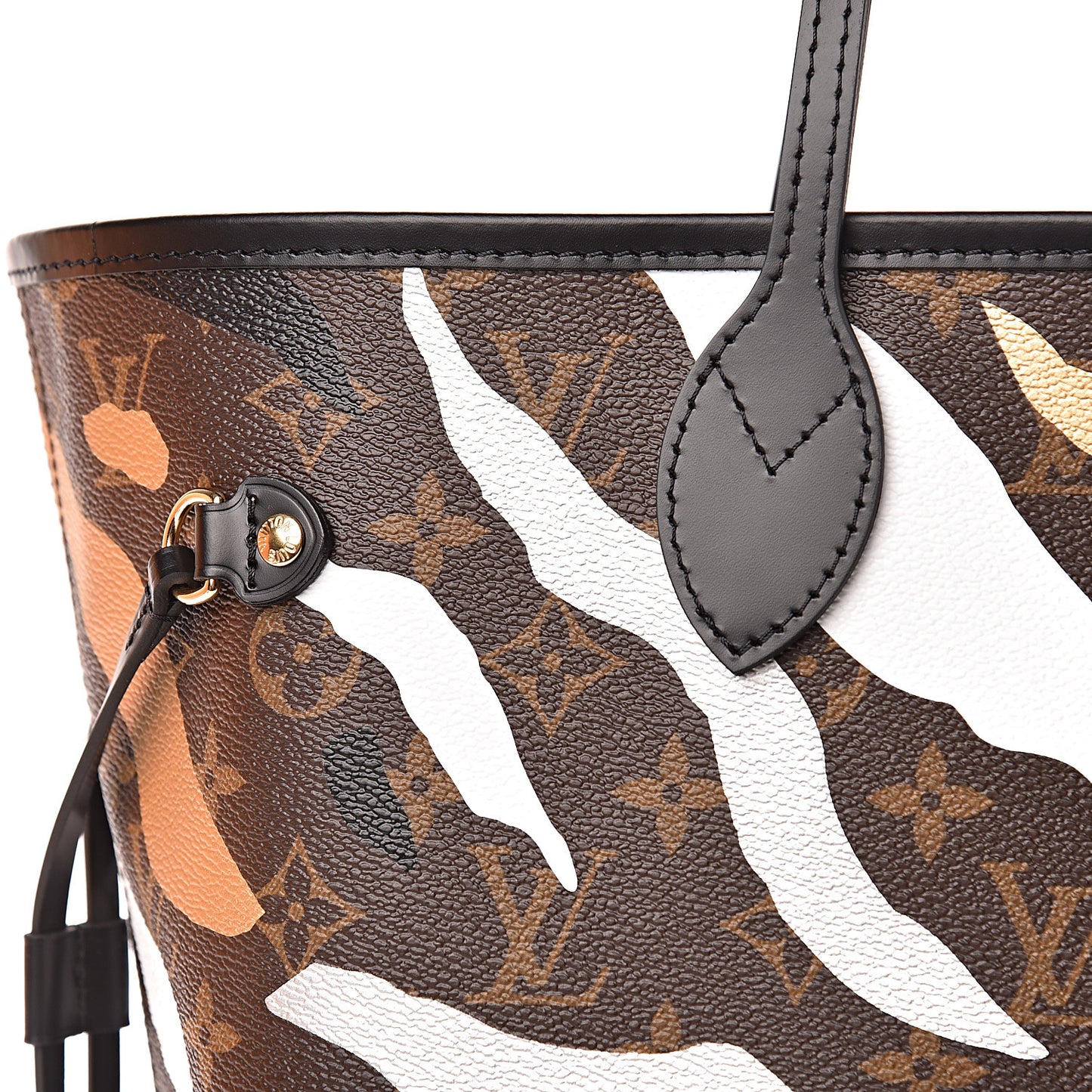 X LOL Monogram Neverfull MM Gold Silver