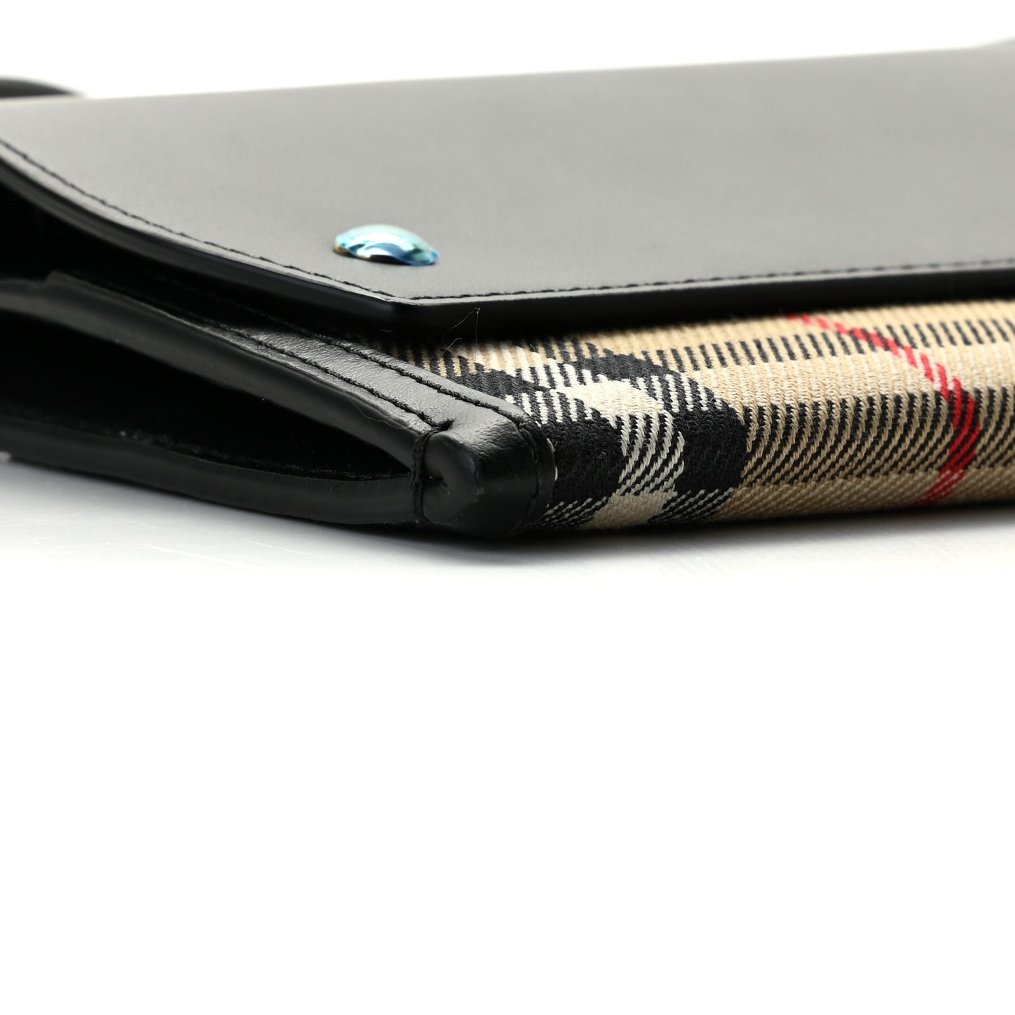 Calfskin Vintage Check Phone Pocket Crossbody Archive Beige Black