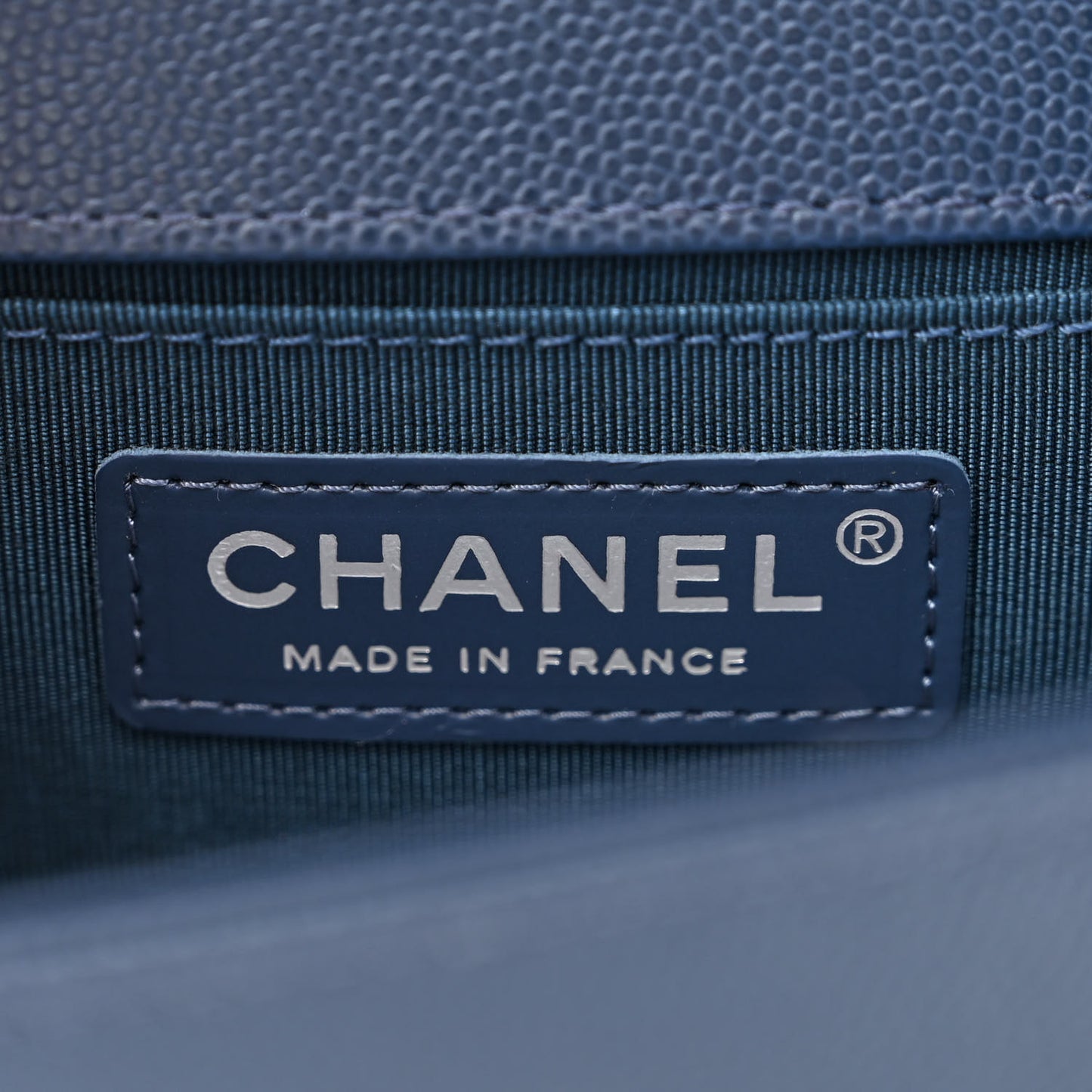 Caviar Quilted Small Boy Flap Blue