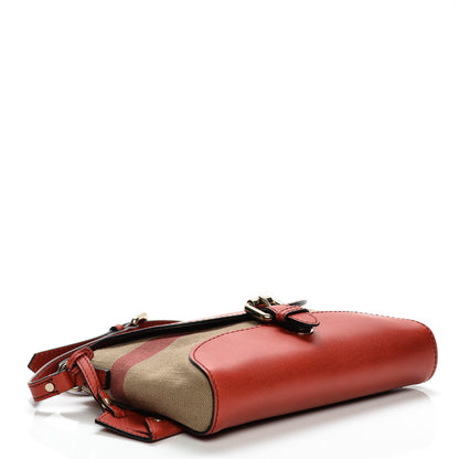 Burberry Canvas House Check Small Henham Crossbody Red 4 of 8