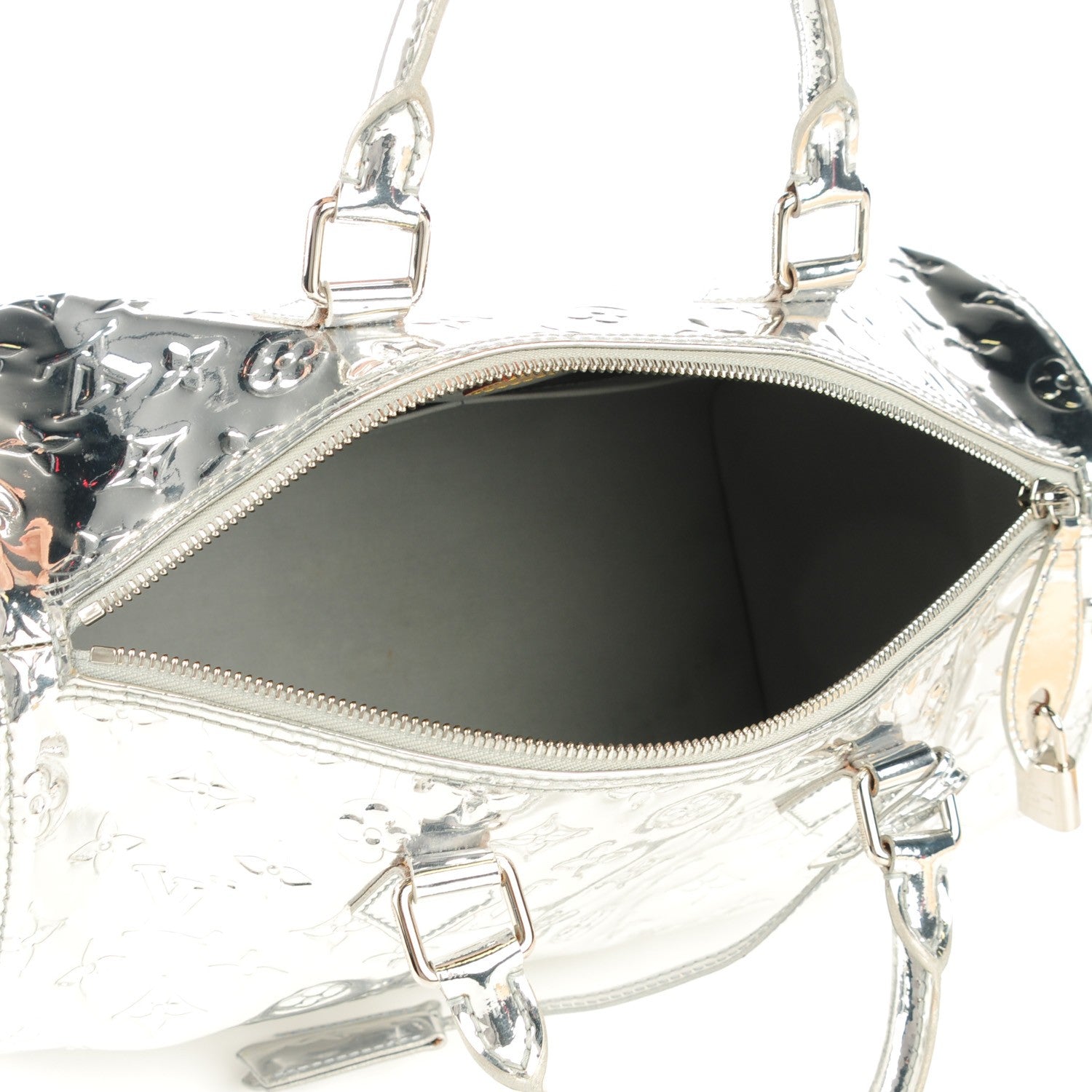 Louis Vuitton Monogram Miroir Speedy 30 Silver 9 of 13