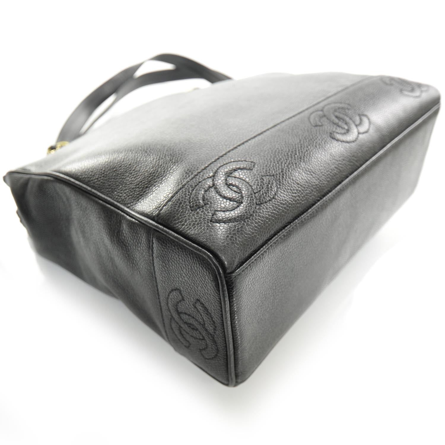 Chanel Caviar Shoulder Bag Black GHW 5 of 10