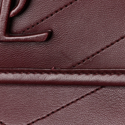 Saint Laurent Lambskin Matelasse Monogram Medium Niki Chain Satchel Rouge Legion 12 of 13