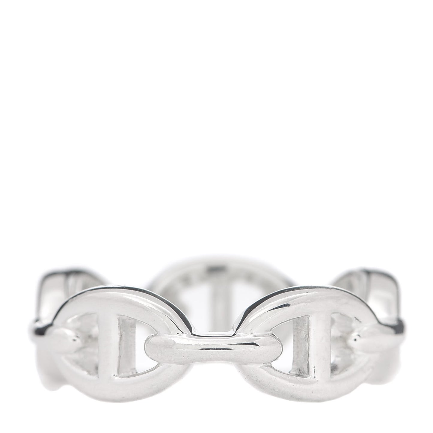 Sterling Silver PM Chaine d'Ancre Enchainee Band Ring 56 7.5