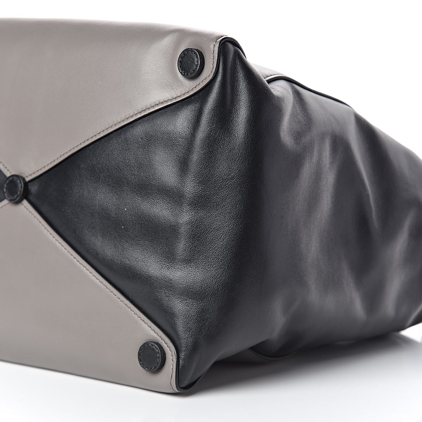 Soft Calf Shopping Tote Black Argilla