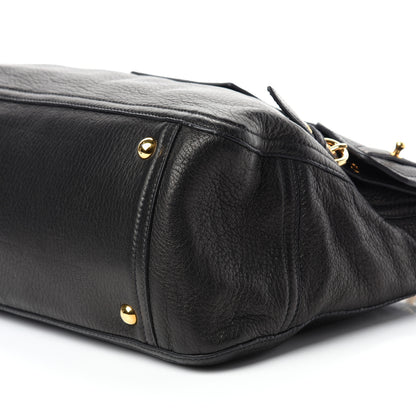 Miu Miu Cervo East-West Flap Satchel Black 7 of 10