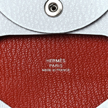 Hermes Chevre Mysore Bastia Verso Coin Purse Bleu Brume Brique 6 of 7