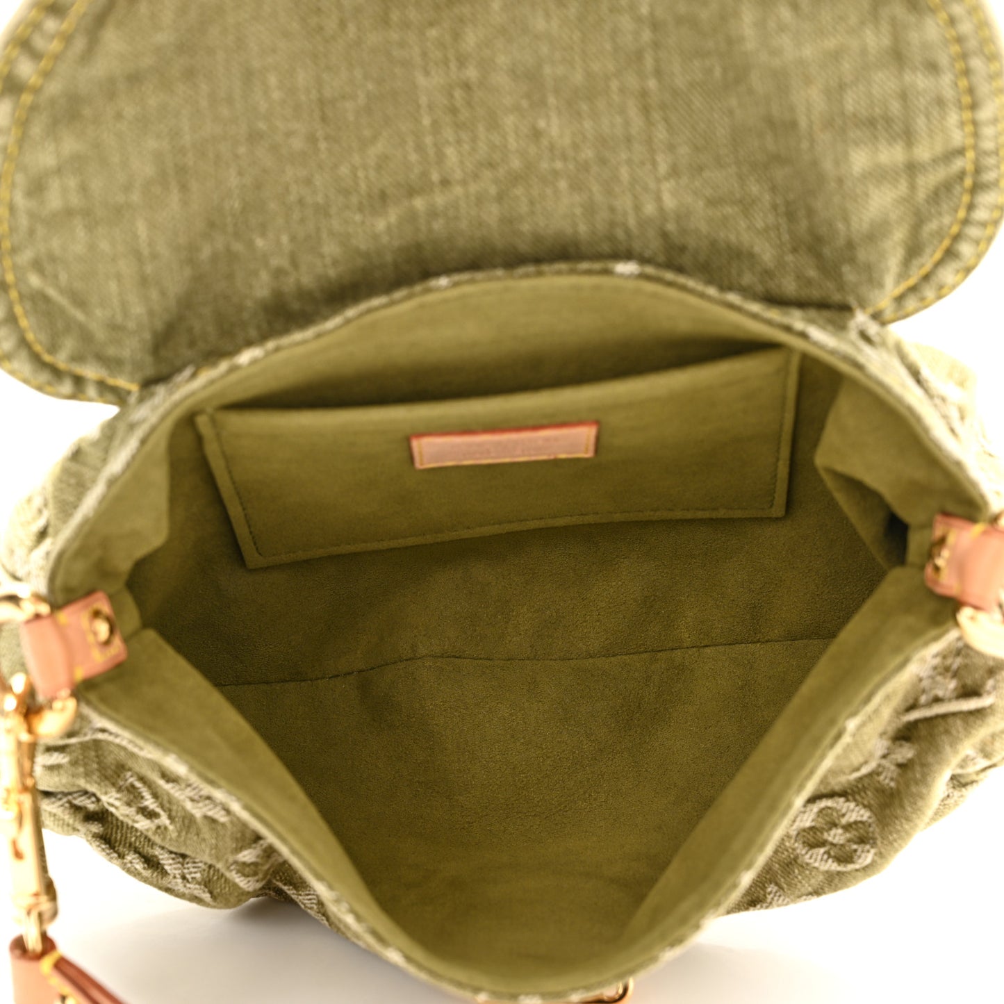 Monogram Denim Mini Pleaty Lichen