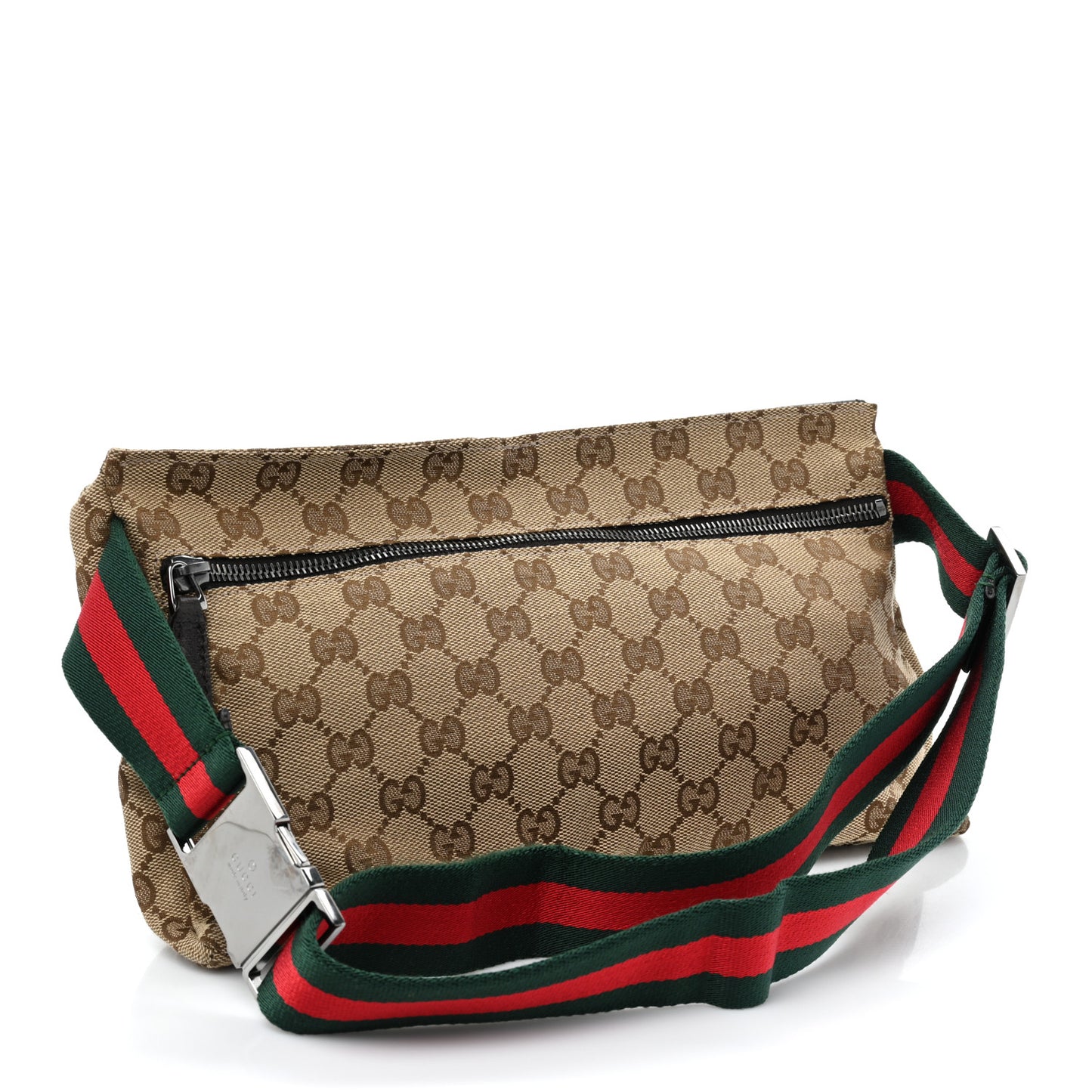 Monogram Web Belt Bag Dark Brown
