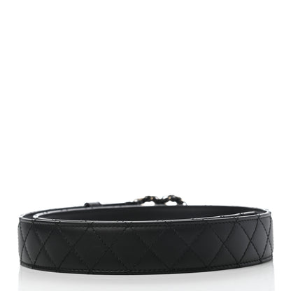 Chanel Calfskin Quilted CC Chain Belt 80 Black 2 of 6