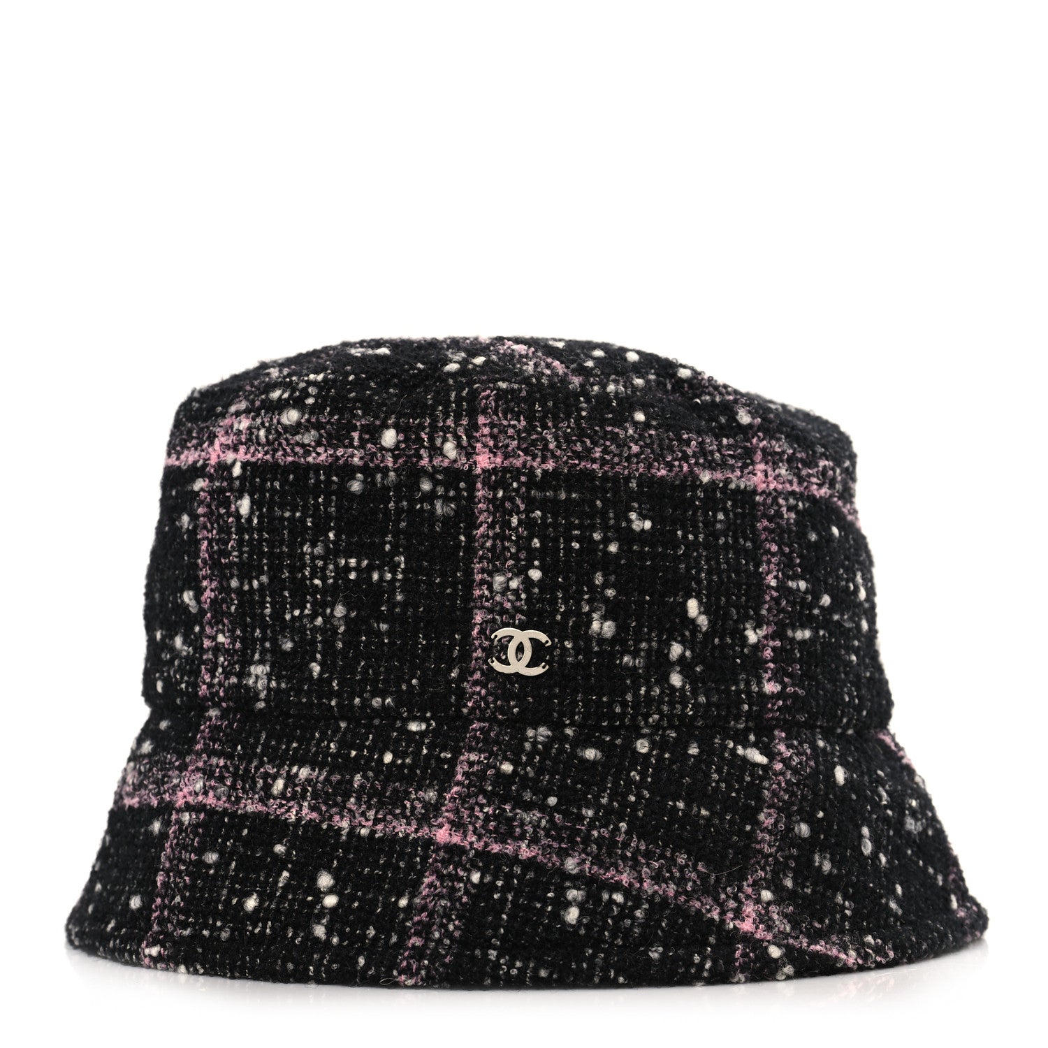 Chanel Tweed Bucket Hat M Black Pink 1 of 6